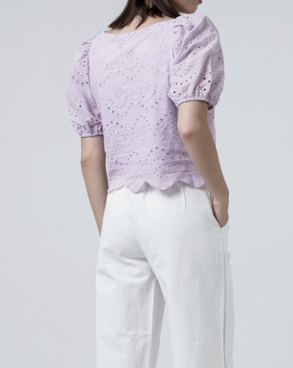 Viony Crochet Top Lilac